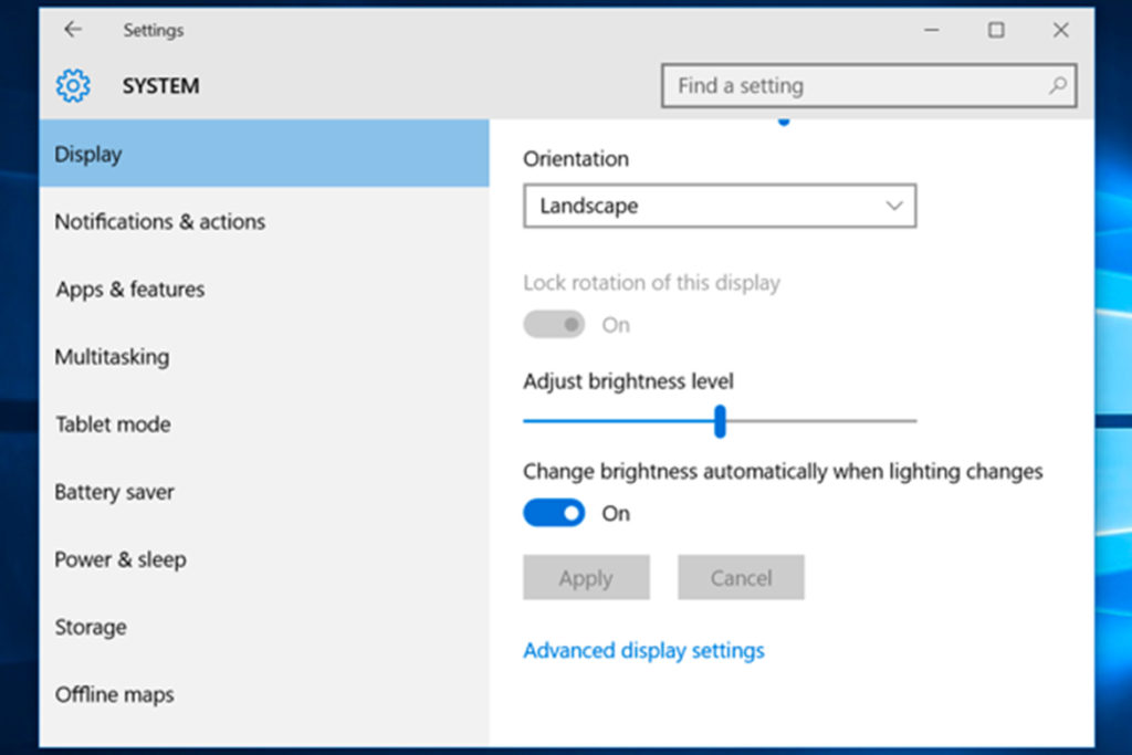 5 Automatically adjust the computer screen brightness to its surroundings