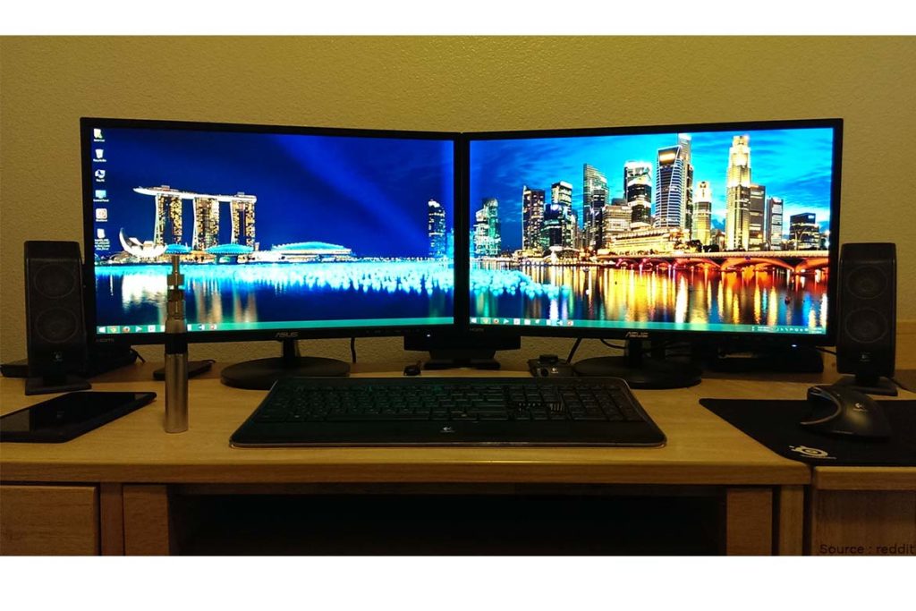 Use two monitors in a single PC