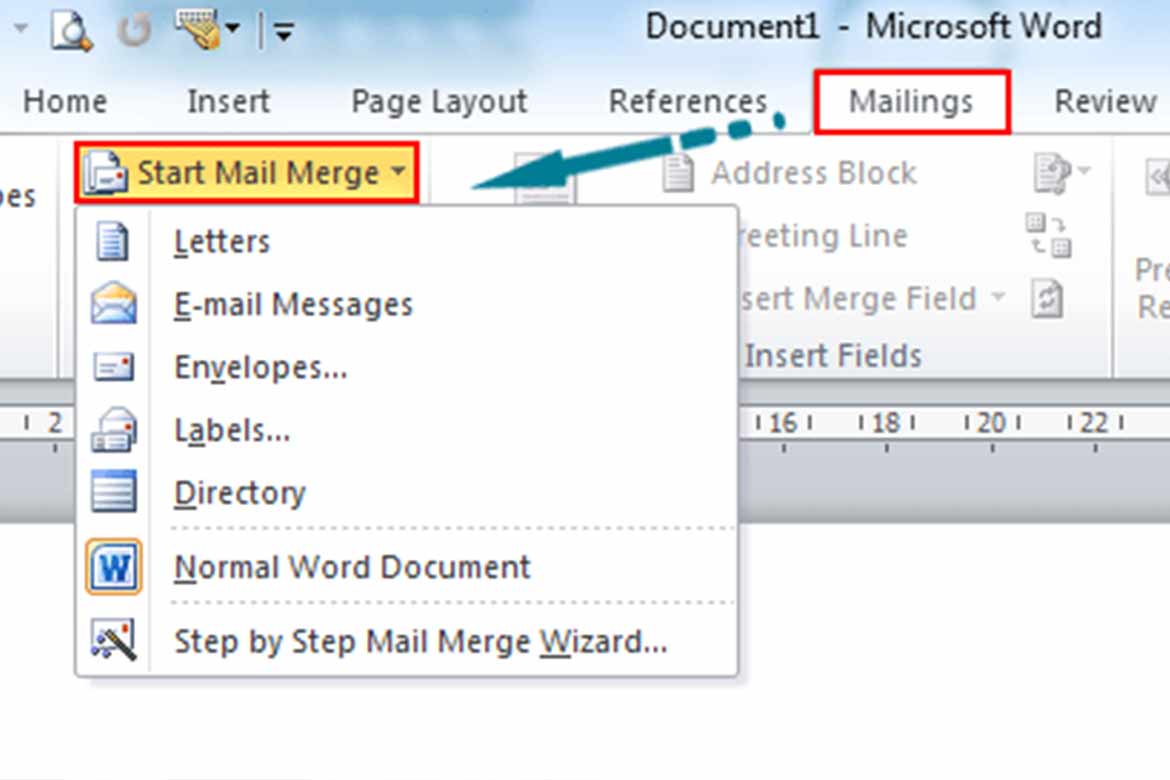 mail merge in ms word assignment