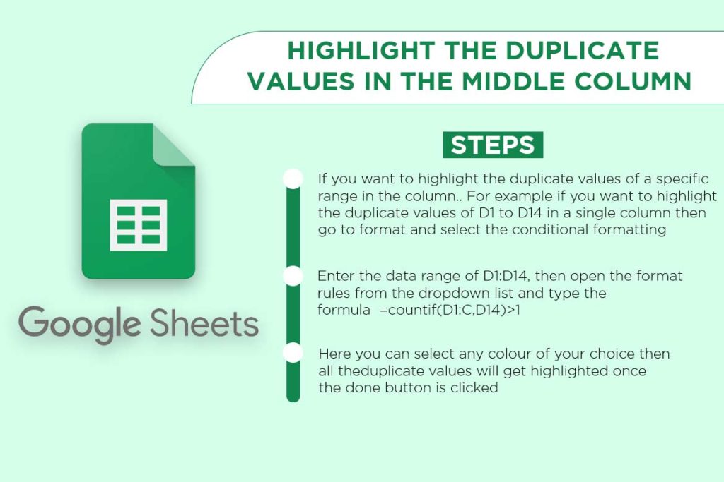 highlight and remove duplicate values in google sheet