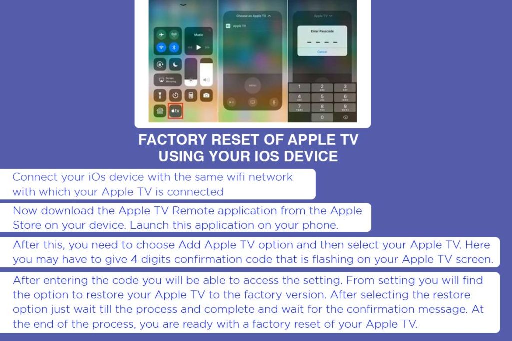 FACTORYRESETOFAPPLETVUSINGYOURiOSDEVICE TechMobi Factory reset Apple TV